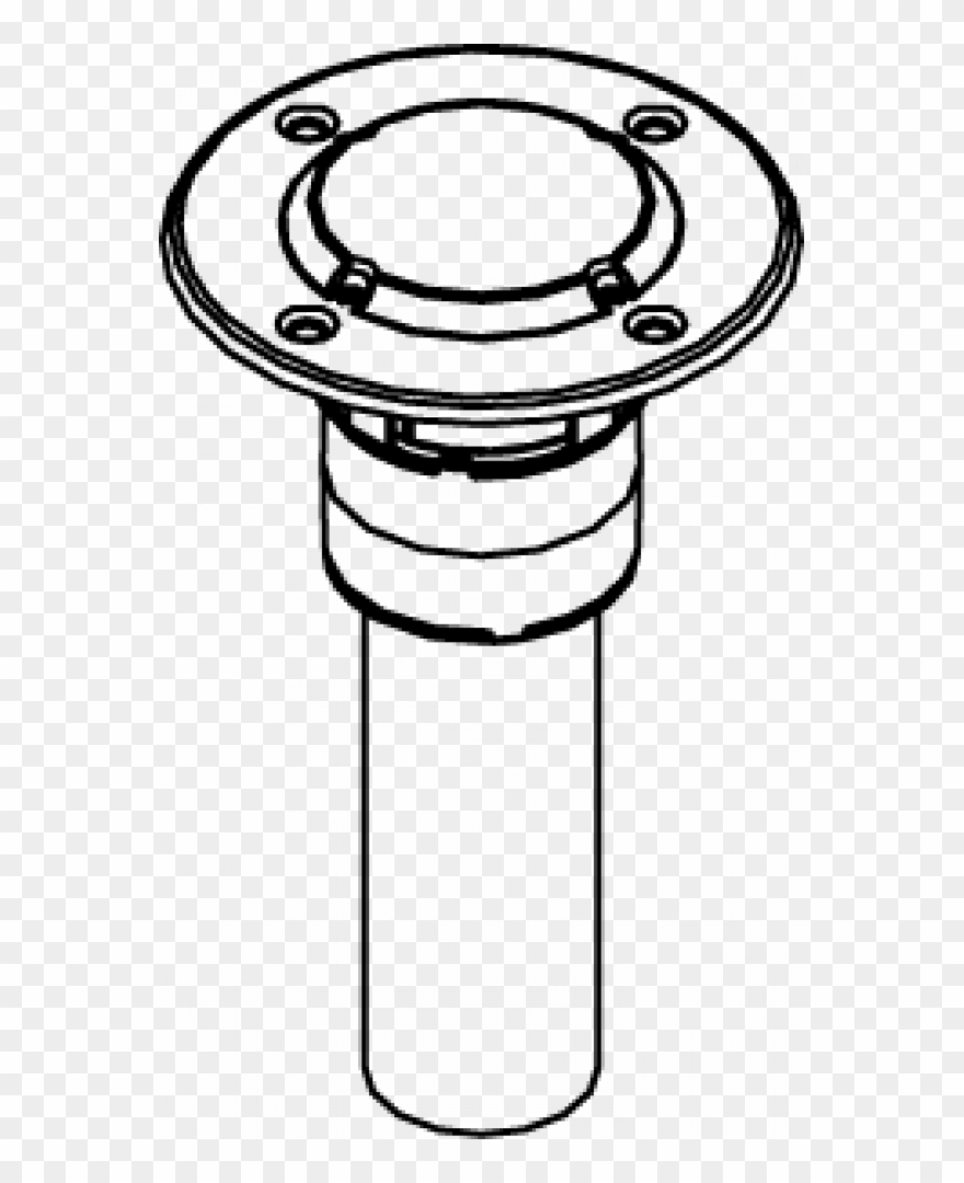 2in Furniture Feed Stem Assy - Line Art Clipart