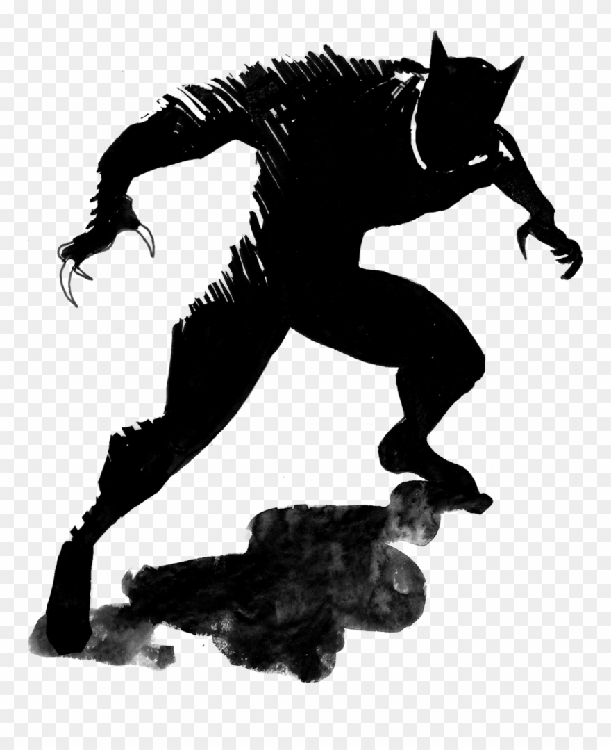 Drawn Panther Transparent - Black And White Character Clipart