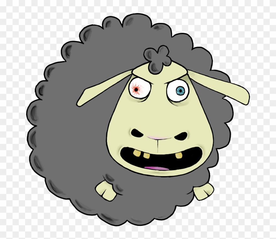Agressive Sheep's - Dibujo De Oveja Herida Clipart