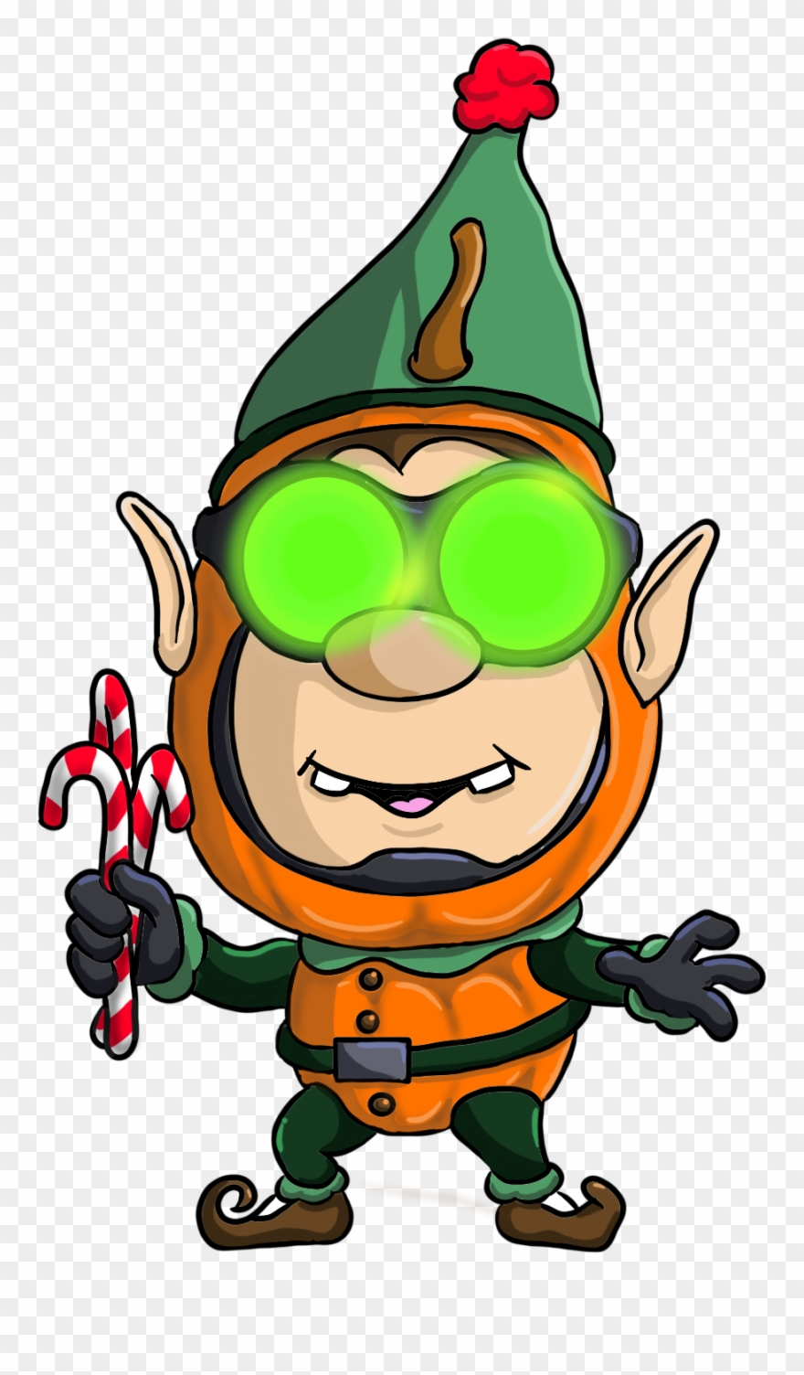 Meet Prrep, Another One Of Santa's Helpers - Cartoon Clipart