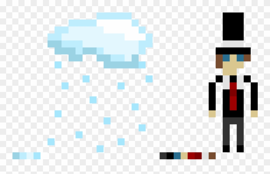 Rain Man And Cloud - Illustration Clipart