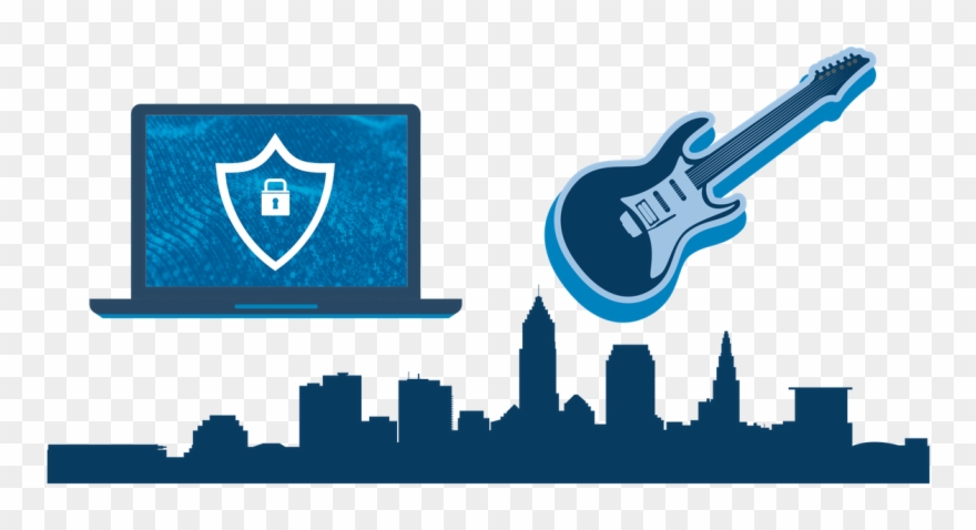Cleveland-cybersecurity - Cleveland Skyline Silhouette Clipart