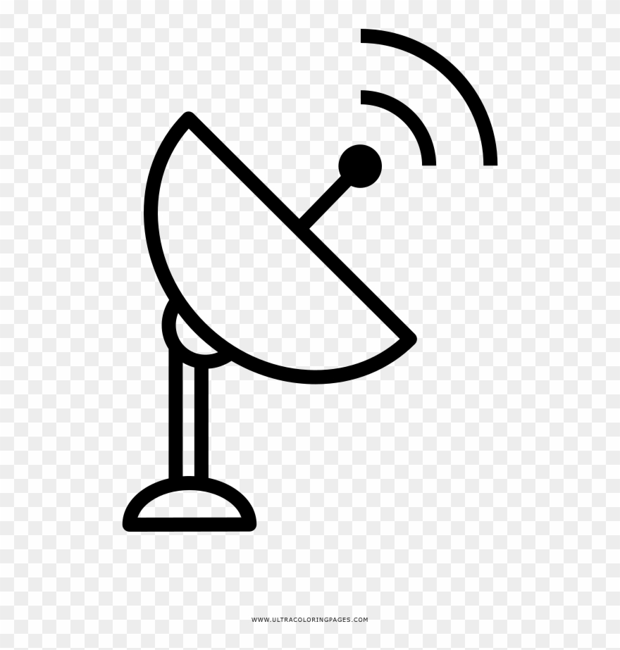 Satélite Página Para Colorear - Satellite Dish Clipart Transparent Background - Png Download