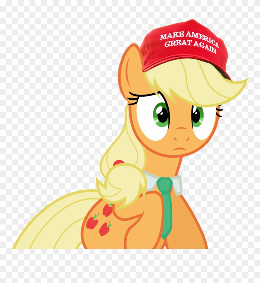 Applejack, Cap, Donald Trump, Edit, Frown, Hat, Make - Applejack Donald Trump Clipart