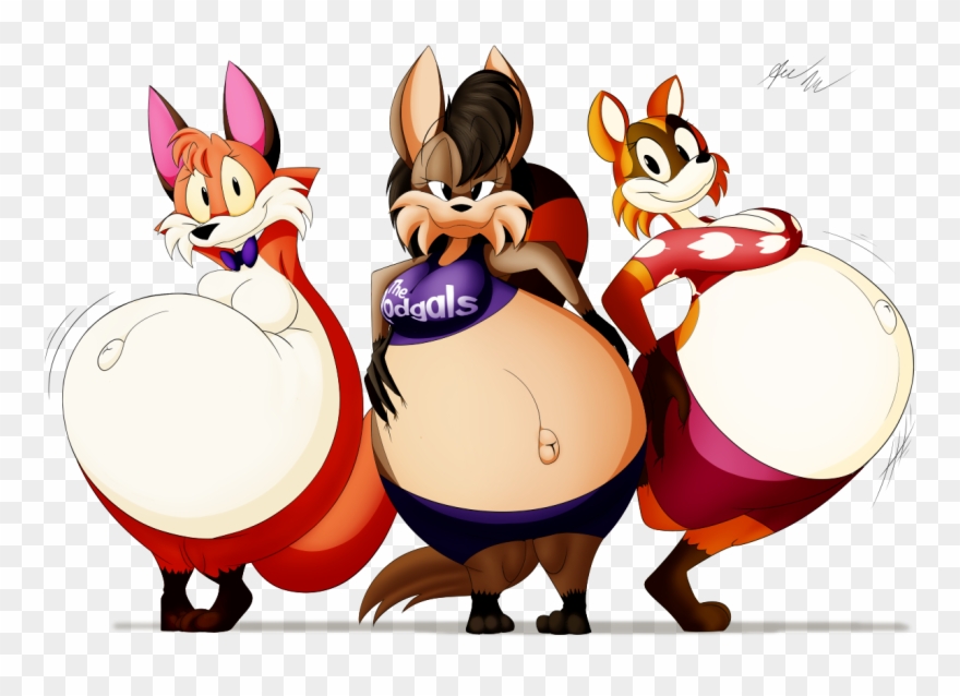 Belly Bouncing Beauties - Cartoon Clipart