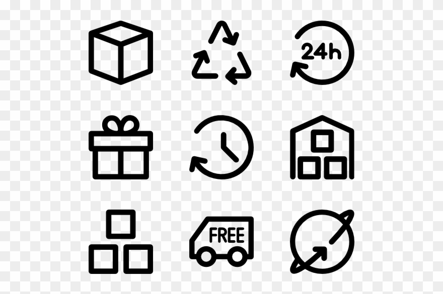 Logistic Delivery Icon Collection - Hand Drawn Icon Png Clipart