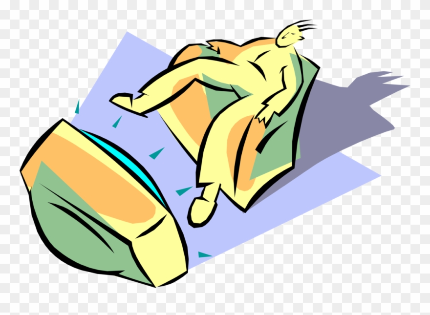 Vector Illustration Of Man Relaxes At Home In Comfortable Clipart