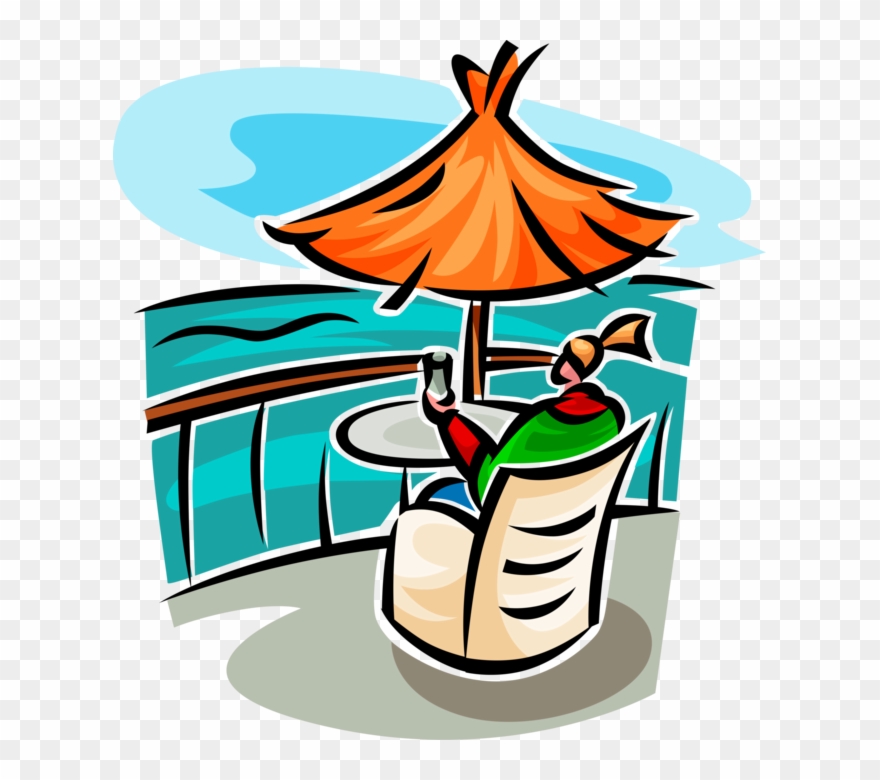 Vector Illustration Of Relaxing While Sitting In Chair Clipart