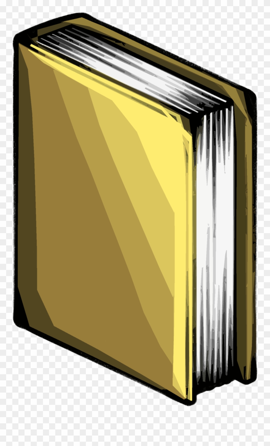 Yellow Standing Book - Book Cover Clipart