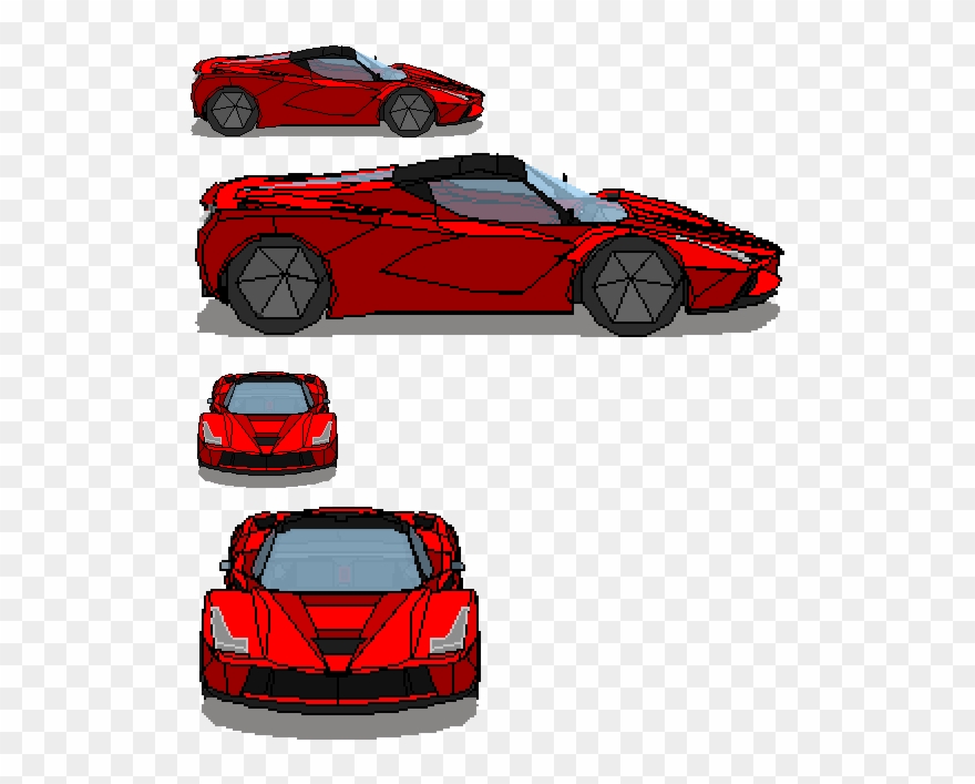 Ferrari Pixel Art By - Laferrari Pixel Art Clipart