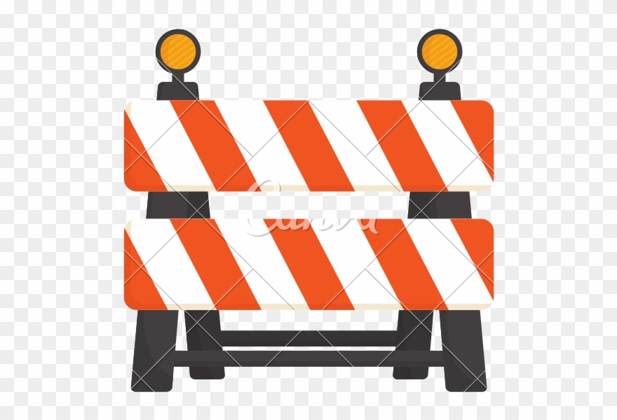 Barrier Clipart Construction Barrier - Vector Graphics - Png Download