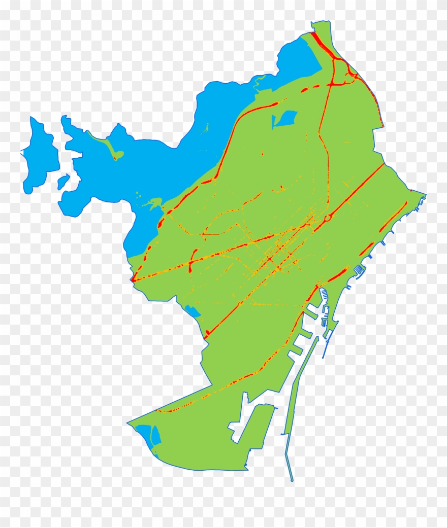 No Data Available - Barcelona City Map Vector Clipart