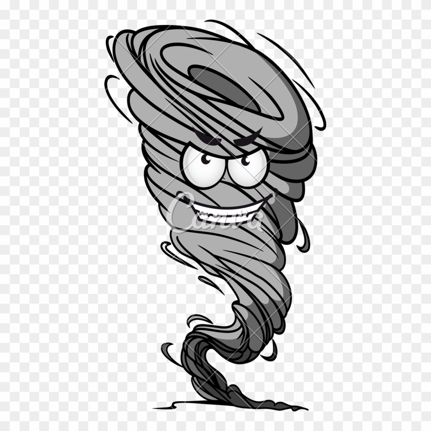 453 X 800 2 - Angry Tornado Cartoon Clipart