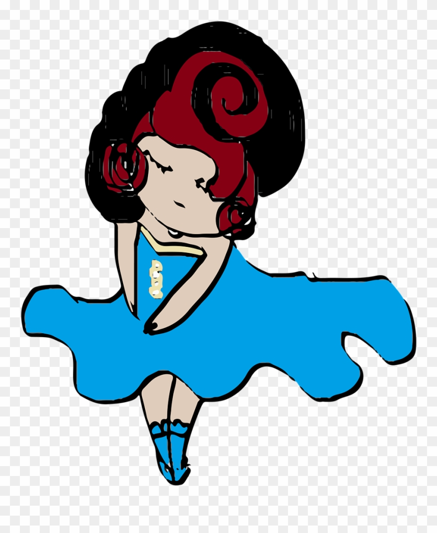 Girl Shy Person Clipart