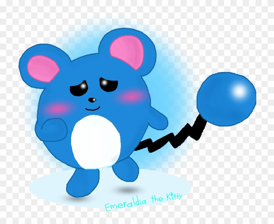 Shy Marill - Cartoon Clipart