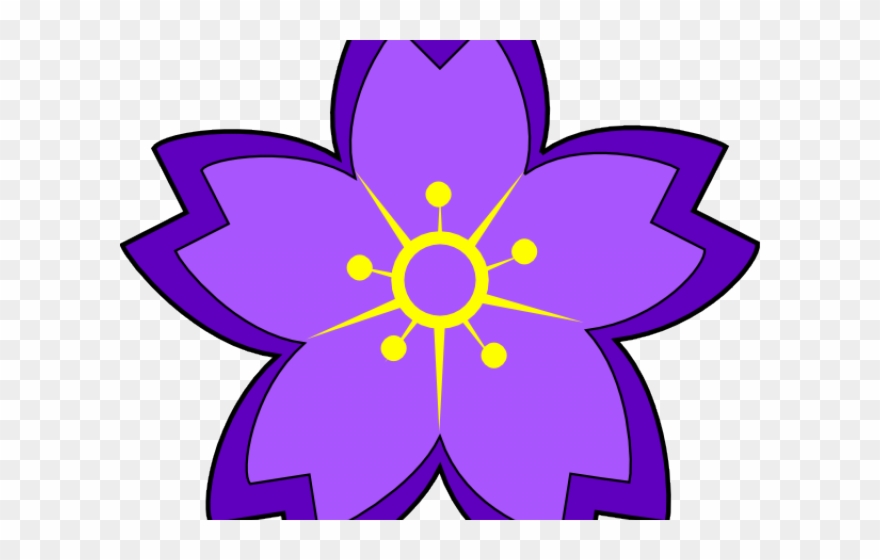 Lilac Clipart Violet Flower - Sakura Clip Art - Png Download