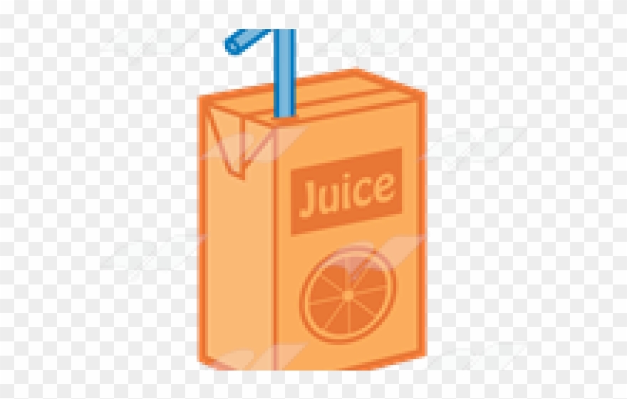 Straw Clipart Juice - Carton - Png Download