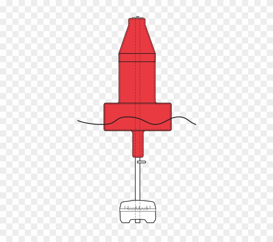 Extra Heavy Duty Red Float Collar Channel Marker With - Illustration Clipart