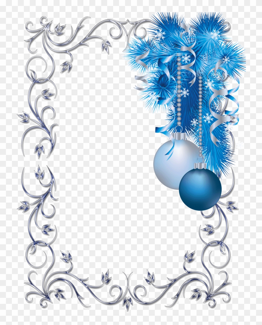 Christmas Frame Png Blue Clipart
