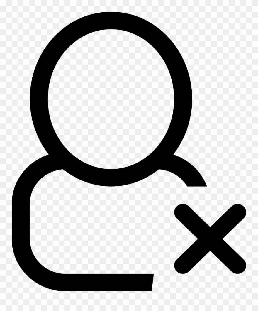 Delete Person Outlined Symbol Comments - Icon Clipart