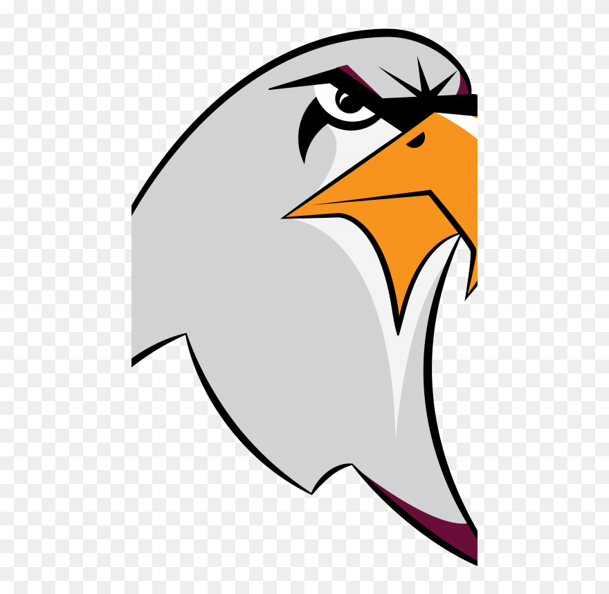 2 Eagle Mascot Just Head Sol Clipart