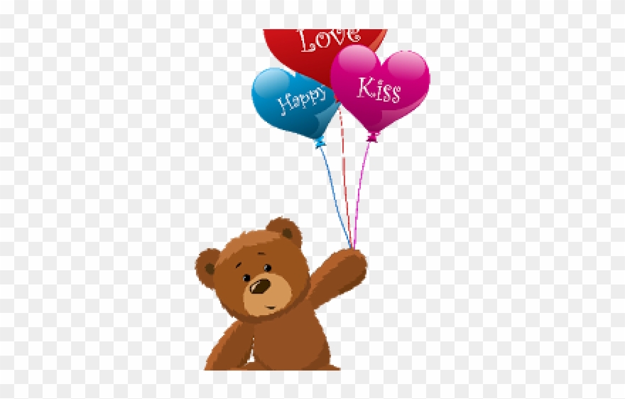 Bear Clipart Balloon - Teddy Day Images For Love - Png Download