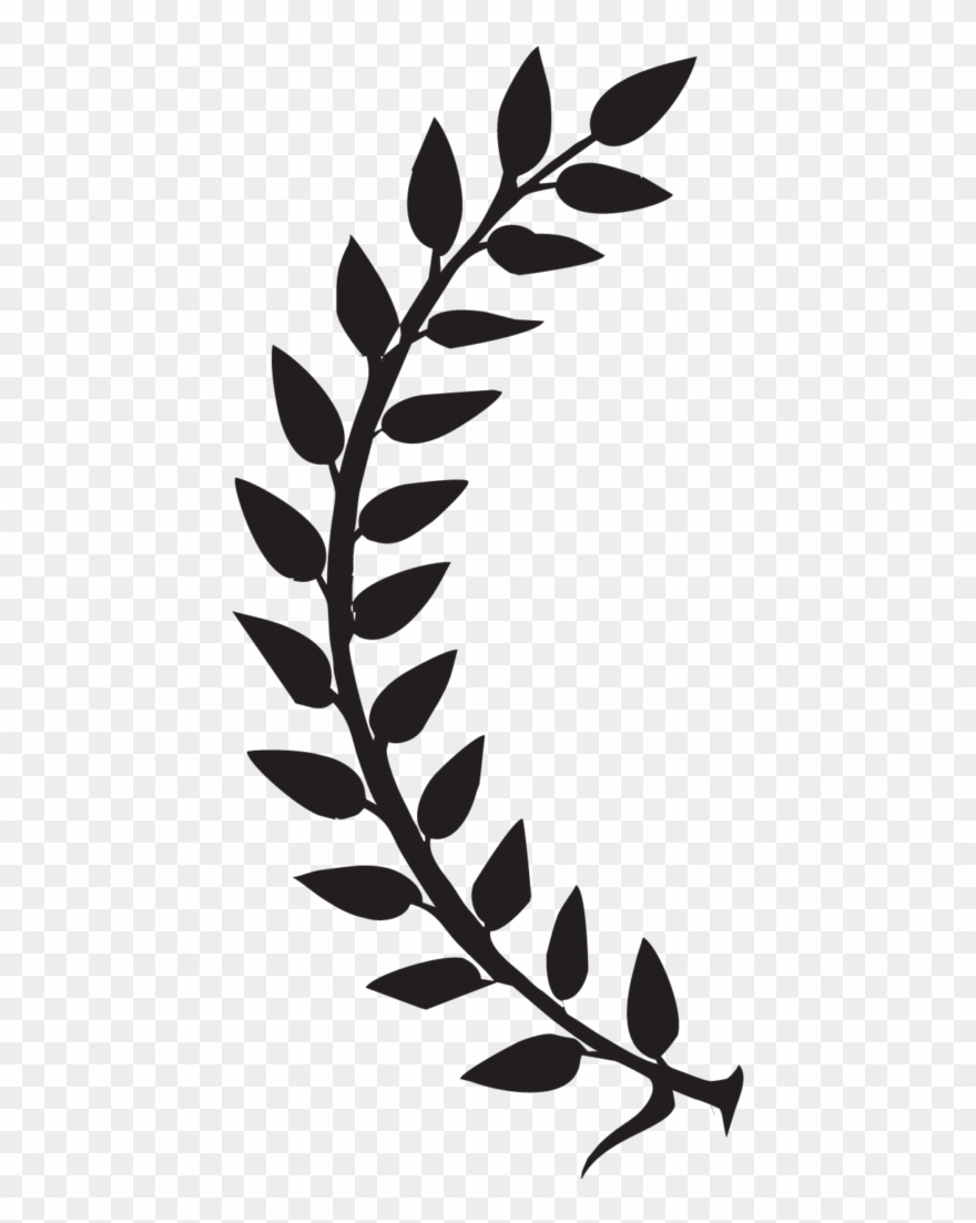 Laurel Leaves Left-01 - Arco De Laurel Png Clipart