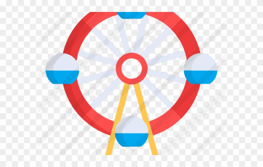 Ferris Wheel Clipart Transparent Background - Circle - Png Download