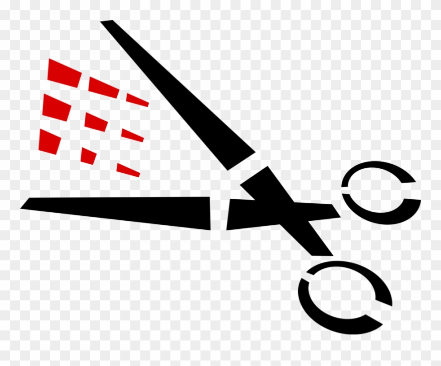 Vector Illustration Of Scissors Hand-operated Shearing Clipart