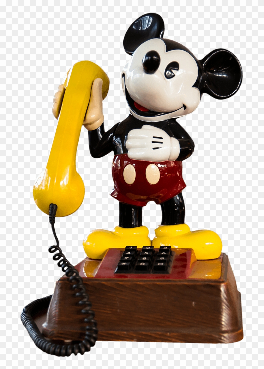 Clip Art Freeuse Download Vintage Mickey Mouse Transparent - Old Mickey Mouse Phone - Png Download