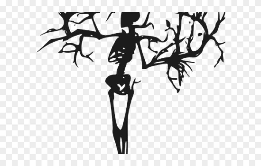 Creepy Clipart Scary - Black And White Tree Of Life - Png Download