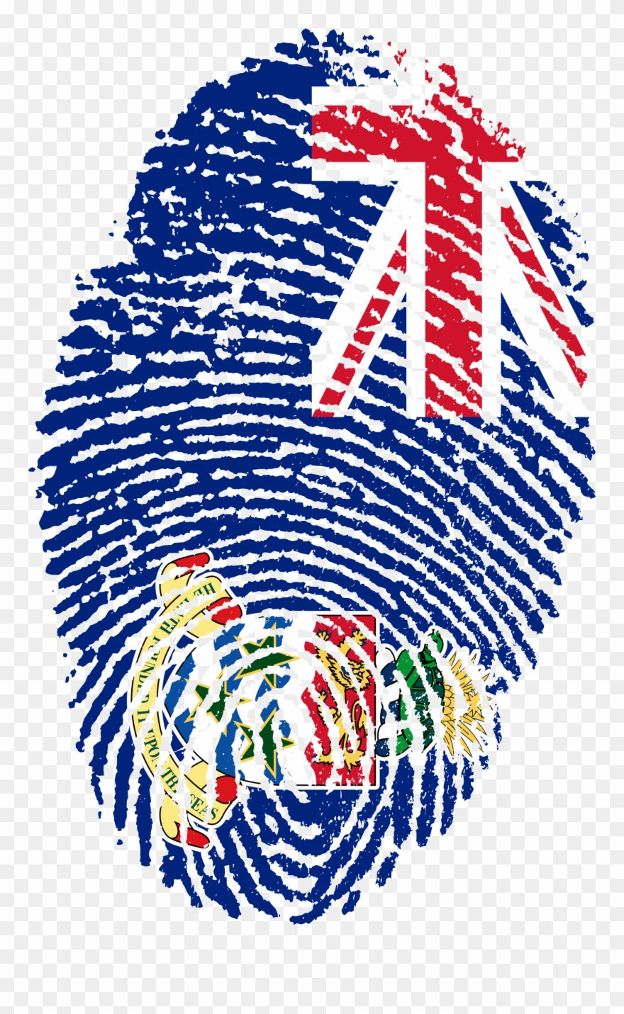 Cayman Islands Flag Fingerprint 662682 - Trinidad And Tobago Flags Clipart