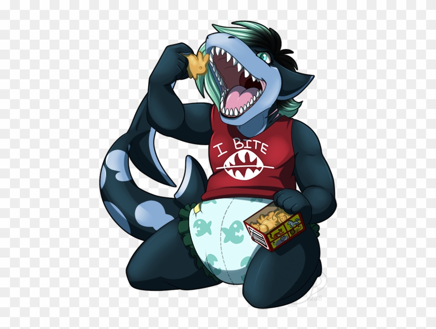 Nom Nom Hangry Shark Commission By Nighttwilightwolf - Cartoon Clipart