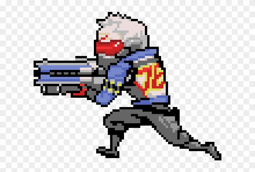 76 From Overwatch - Overwatch Soldier 76 Pixel Clipart