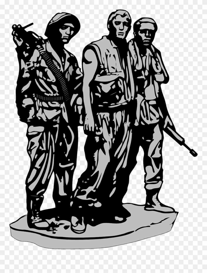 The Vietnam War - Vietnam Veterans Memorial Vector Clipart