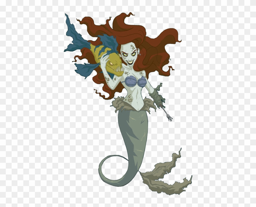 Zombieariel - Cartoon Characters Turned Evil Clipart