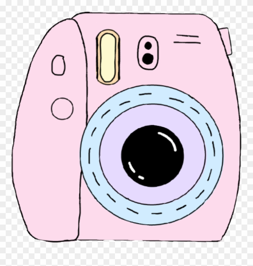 Polaroid Sticker - Pastel Camera Clipart Png Transparent Png