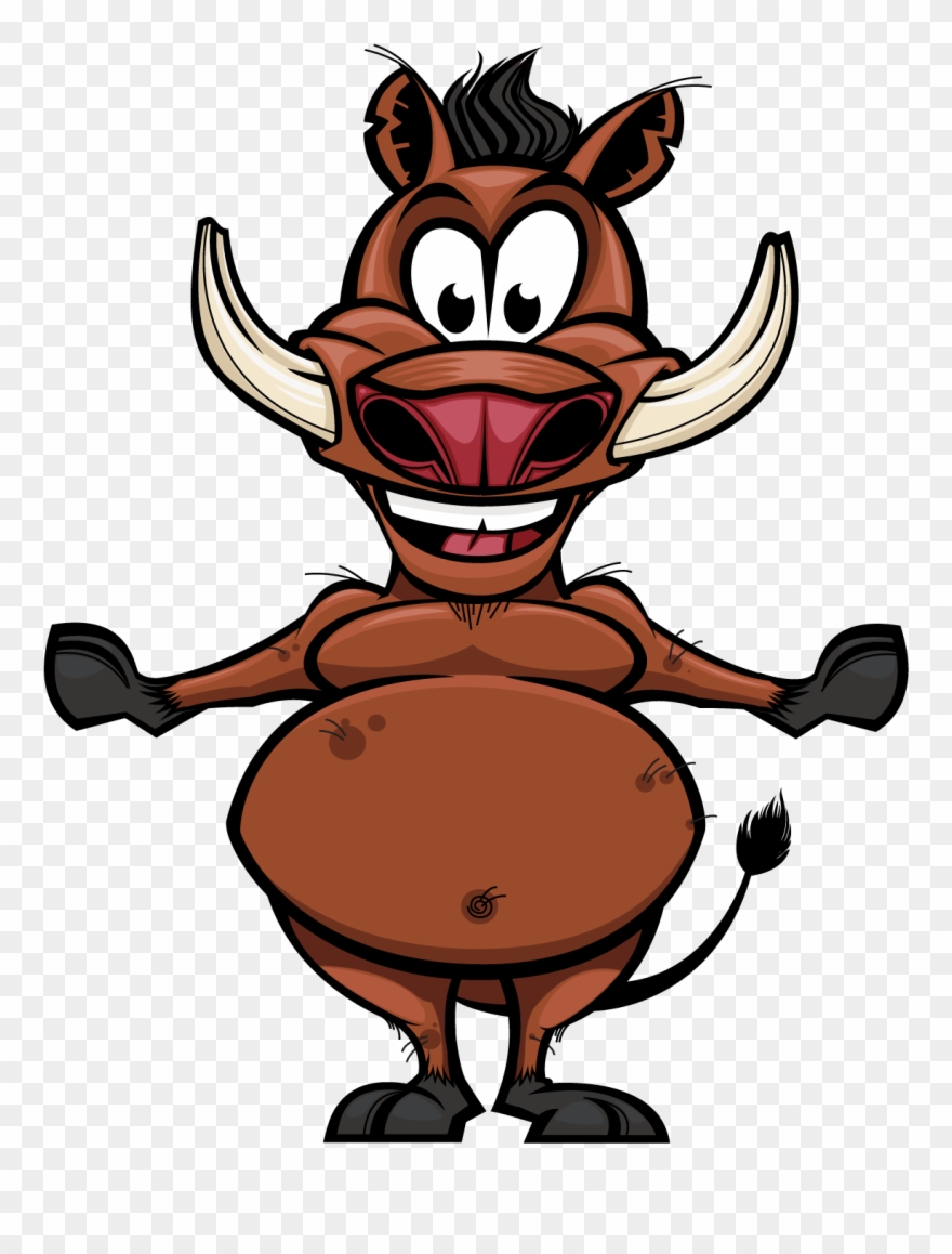 Boar Clipart Warthog - Cute Animal Cartoon - Png Download