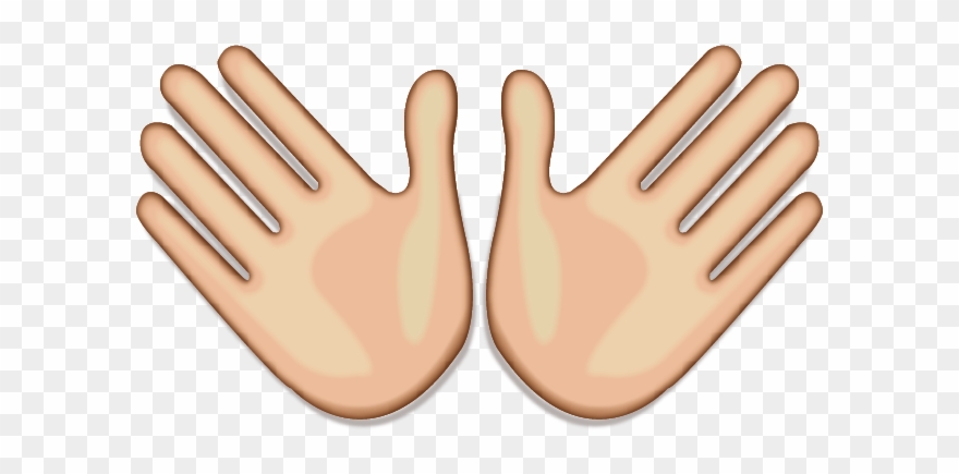 Hand Emoji Png - Open Hands Emoji Png Clipart