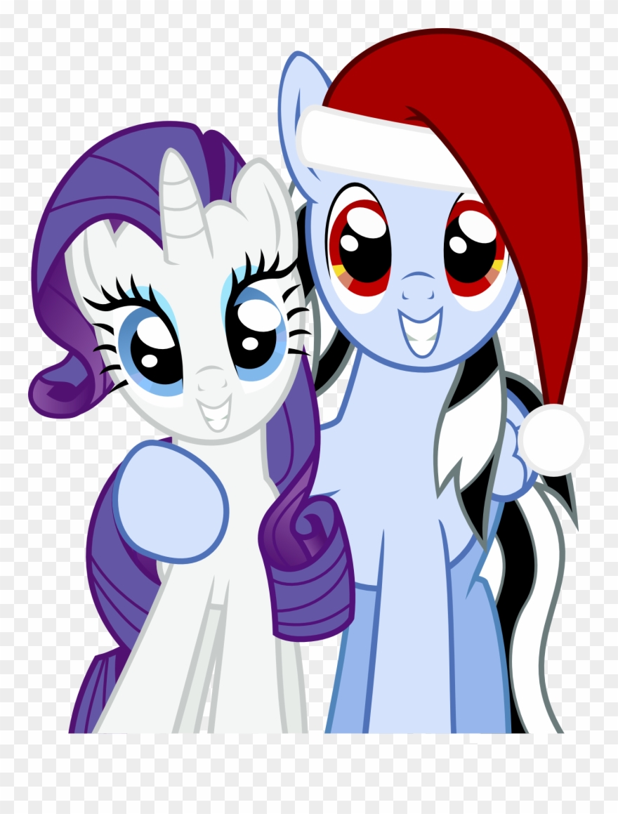 Merry Christmas From Beat Shock And Rarity - Cartoon Clipart