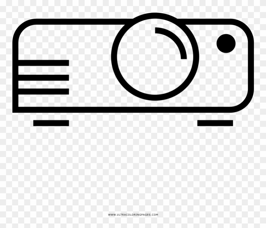 Projector Coloring Page - Line Art Clipart