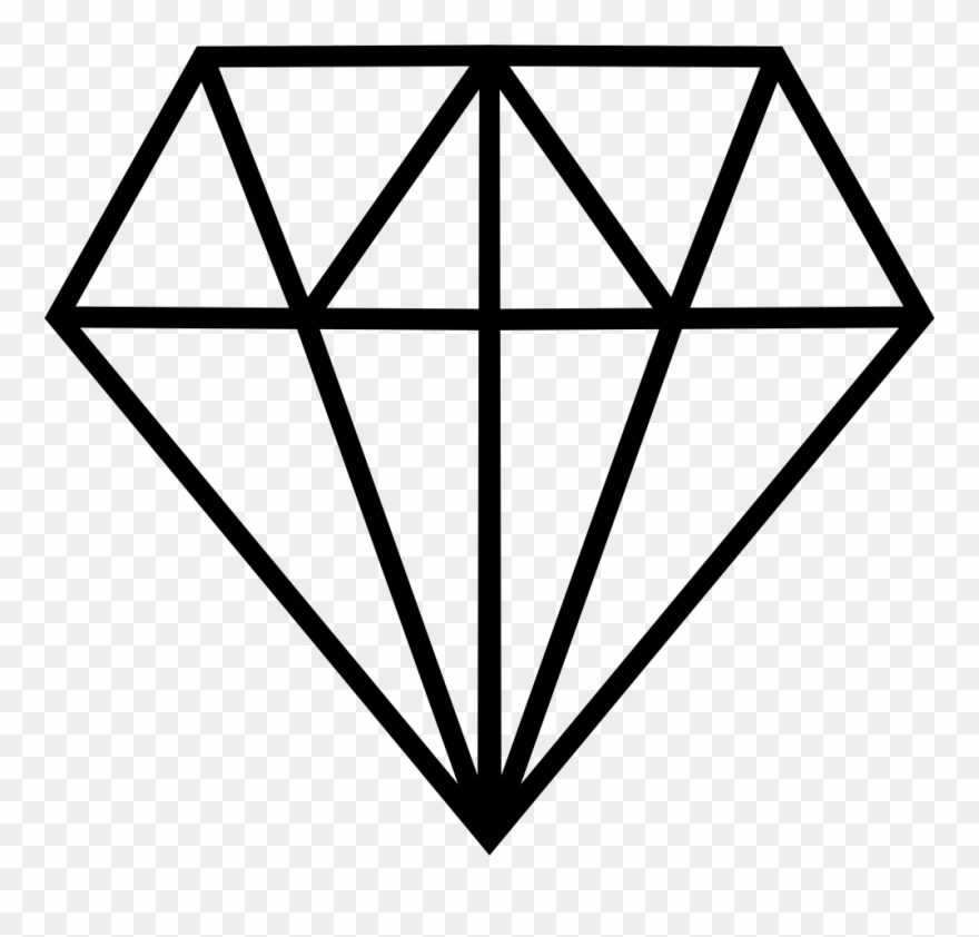 Outline Clipart Gemstone - Piedras Preciosas Para Dibujar - Png Download