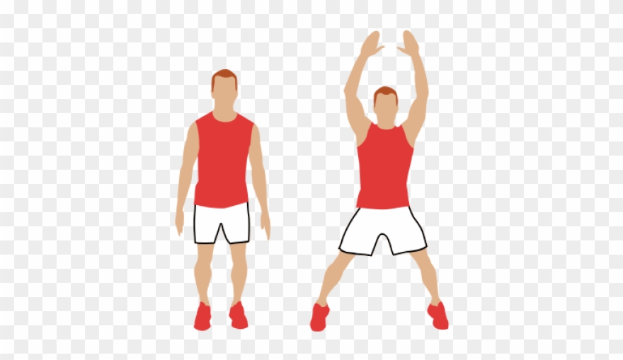 Moves Clipart Kid Jumping Jacks - Jumping Jacks Exercise Cartoon - Png Download