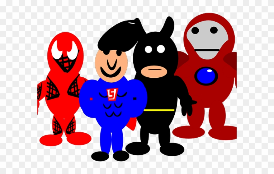 Spider Man Clipart Batman Superman - 無料 イラスト ヒーロー - Png Download