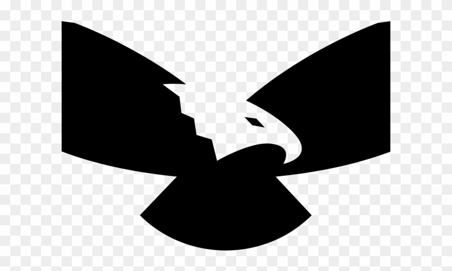 Black Eagle Clipart Animated - Cartoon Transparent Eagle - Png Download