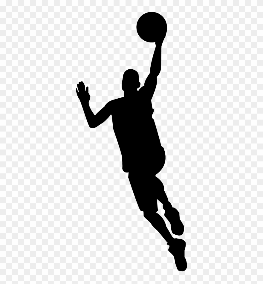 Basketball Player Silhouette Png - Basketball Logo Lay Up Clipart