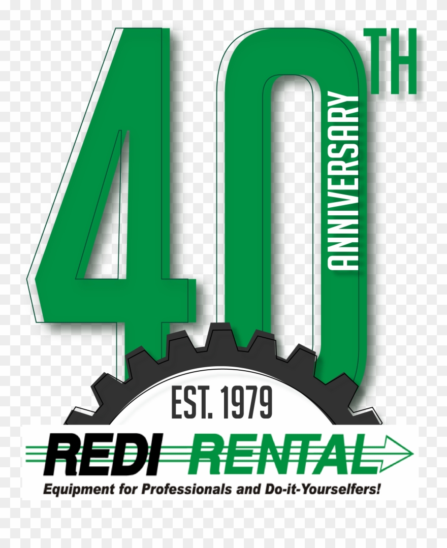40th Logo -rrental - Graphic Design Clipart