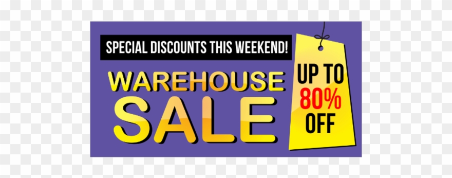 Special Discounts This Weekend Warehouse Banner - Poster Clipart