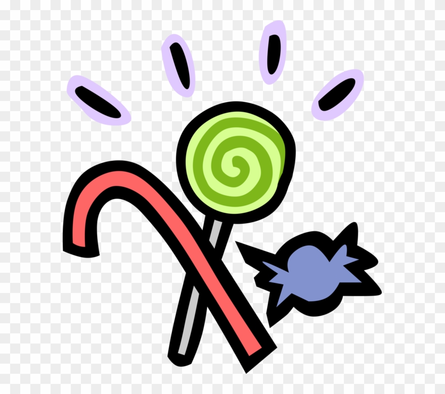 Vector Illustration Of Assorted Confectionery Candies - Worksheet Clipart