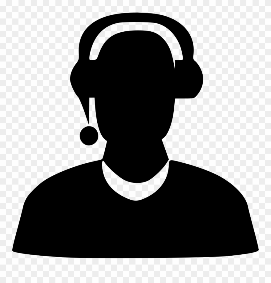 Receptionist Svg Icon Free - Headphones Clipart